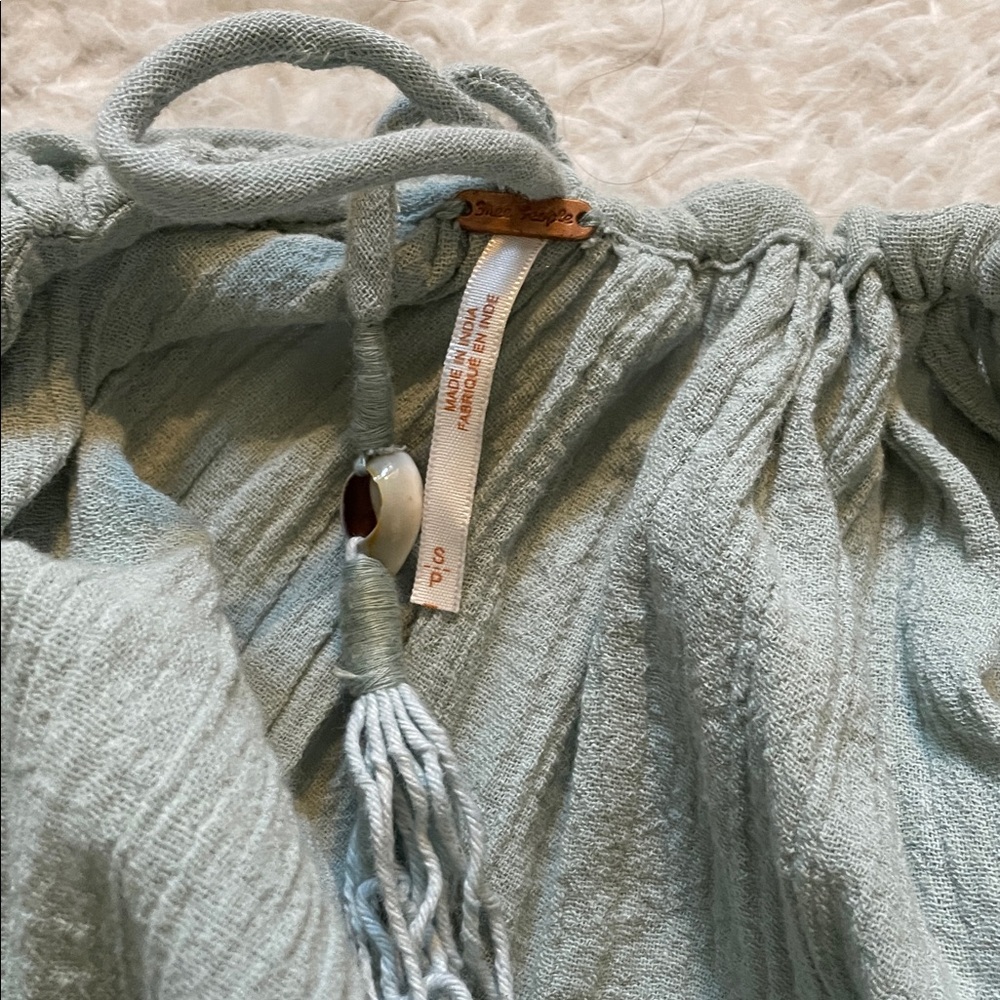 Free people fairy faerie festival boho beach witchy forest minidress light blue - Picture 9 of 9